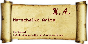 Marschalko Arita névjegykártya